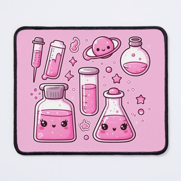 Item preview, Kawaii Pink Science Doodles designed and sold by AmberRoseWrites.