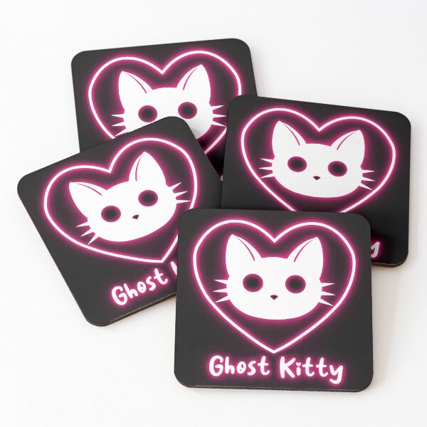 Item preview, Ghost Kitty Logo (pink/white) designed and sold by Ghost-Kitty.