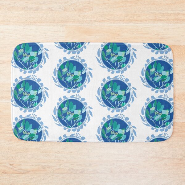 Item preview, Gum leaves buds Australian flora Eucalyptus blue designed and sold by blueidesign.