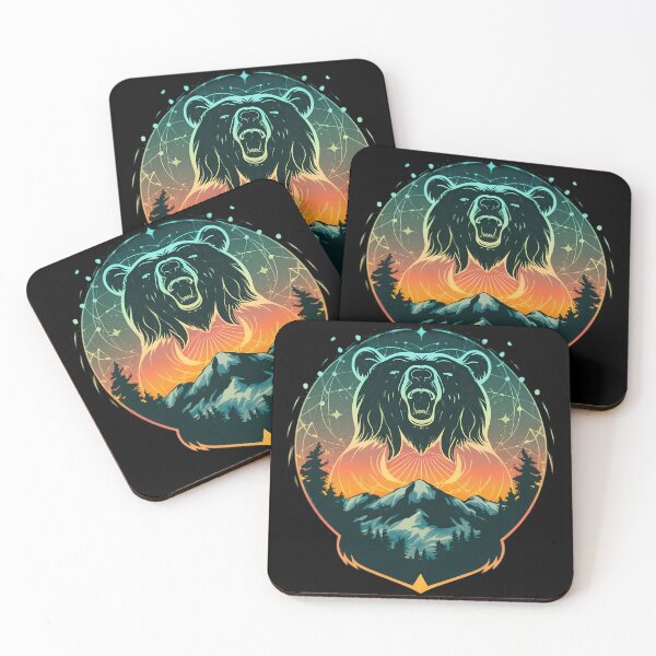 Item preview, Brown Grizzly Bear Tribal Spirit designed and sold by PlanetMarker.