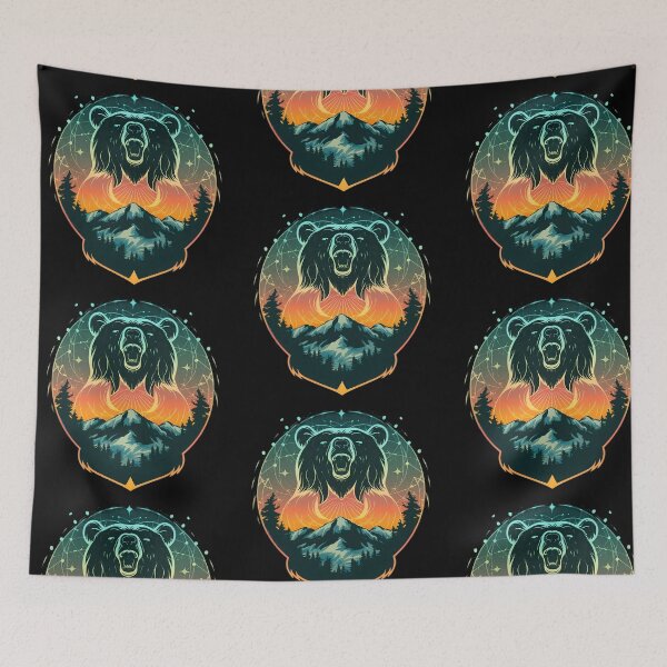 Item preview, Brown Grizzly Bear Tribal Spirit designed and sold by PlanetMarker.
