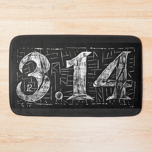 Item preview, Pi Day Black and White PI Symbol Linocut- Sophisticated Simplicity and Timeless Minimalism designed and sold by OlfactoART Studio.