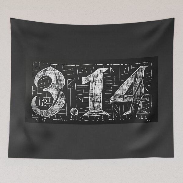 Item preview, Pi Day Black and White PI Symbol Linocut- Sophisticated Simplicity and Timeless Minimalism designed and sold by OlfactoART Studio.