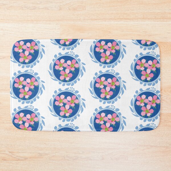 Item preview, Tea Tree pink Australian flora Eucalyptus blue designed and sold by blueidesign.