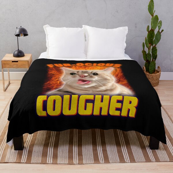 Item preview, Cat Coughing Meme | Fur-ocious Cougher | Funny Pun designed and sold by SpartanDStore.