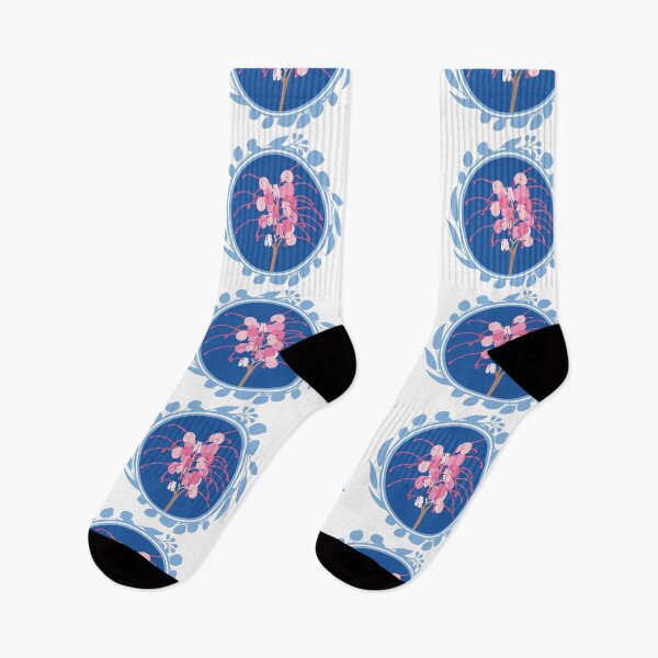 Item preview, Grevillea pink Australian flora Eucalyptus blue designed and sold by blueidesign.