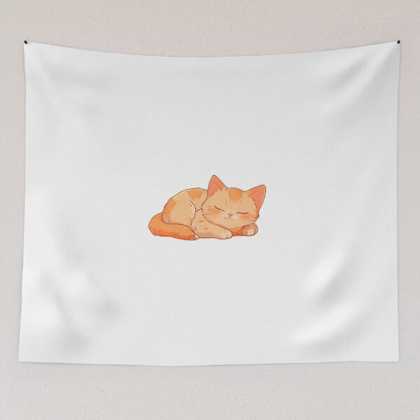 Item preview, Cute Orange cat napping  designed and sold by KorArtStudio.