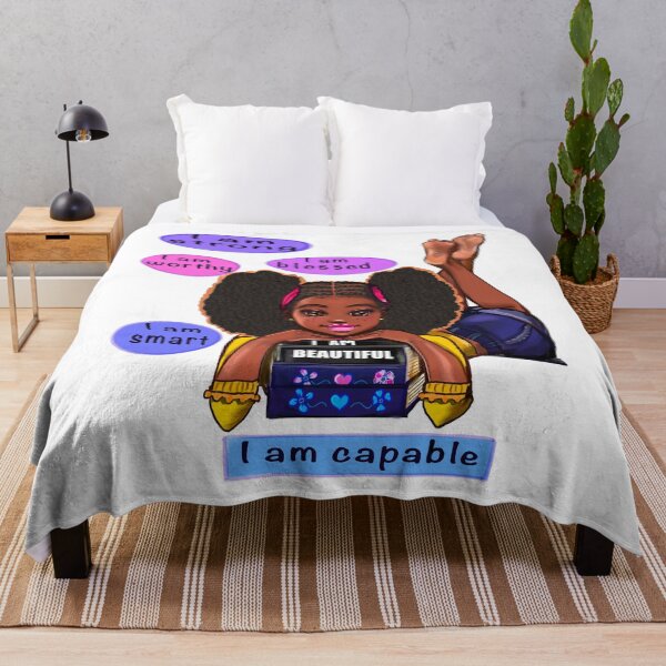 Item preview, Positive motivation affirmations self confidence inspirational african American girl inspirational designed and sold by Artonmytee.