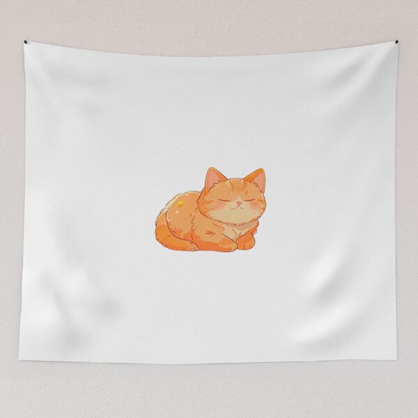 Item preview, Cool Orange cat napping  designed and sold by KorArtStudio.