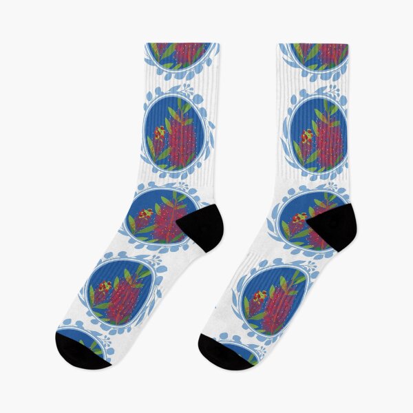 Item preview, Bottlebrush Australian flora Eucalyptus blue designed and sold by blueidesign.