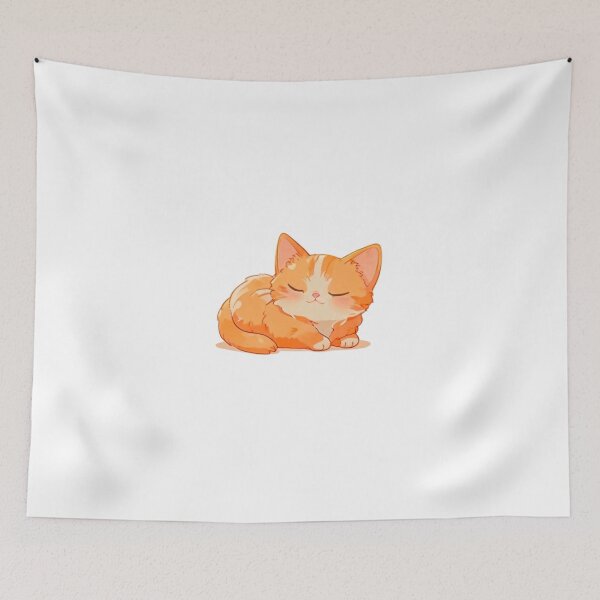 Item preview, Happy Orange cat napping  designed and sold by KorArtStudio.
