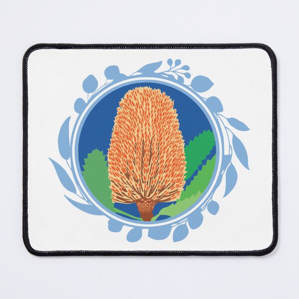 Item preview, Banksia Australian flora Eucalyptus blue designed and sold by blueidesign.