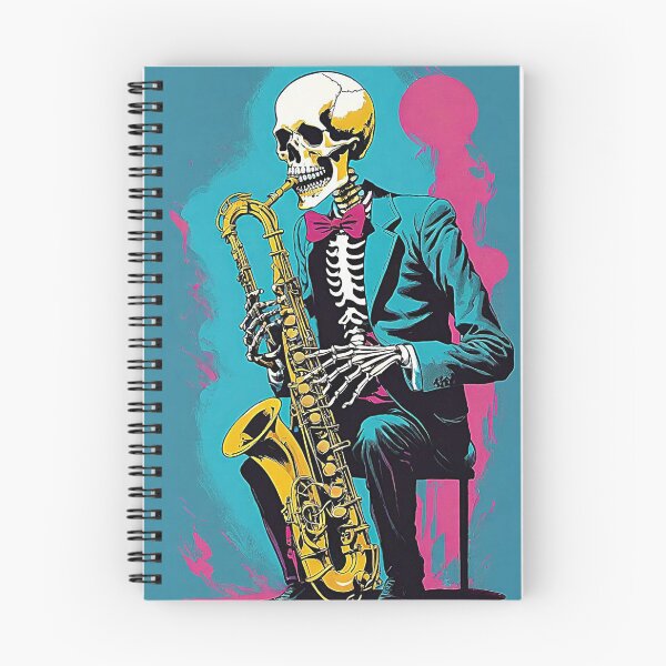 Item preview, Skeleton Baritone Saxophone. designed and sold by Giulivo Store Graphic.