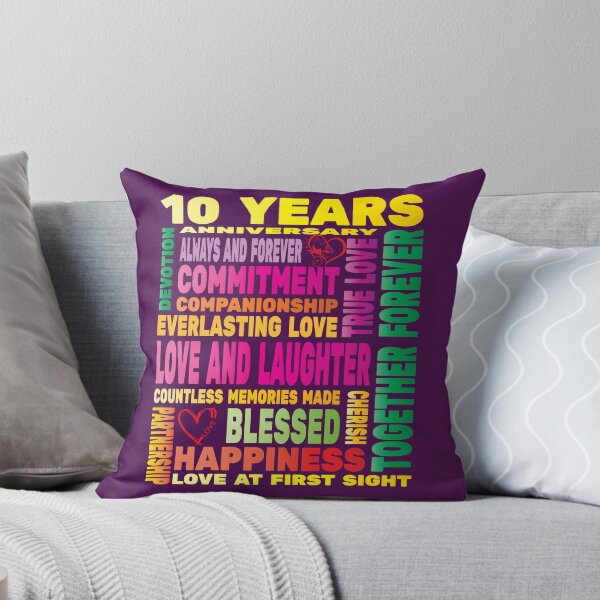 Item preview, 10 Years Anniversary of Love Happy Marriage Couple Lovers  designed and sold by angy2017.