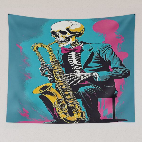 Item preview, Skeleton Baritone Saxophone. designed and sold by Giulivo Store Graphic.