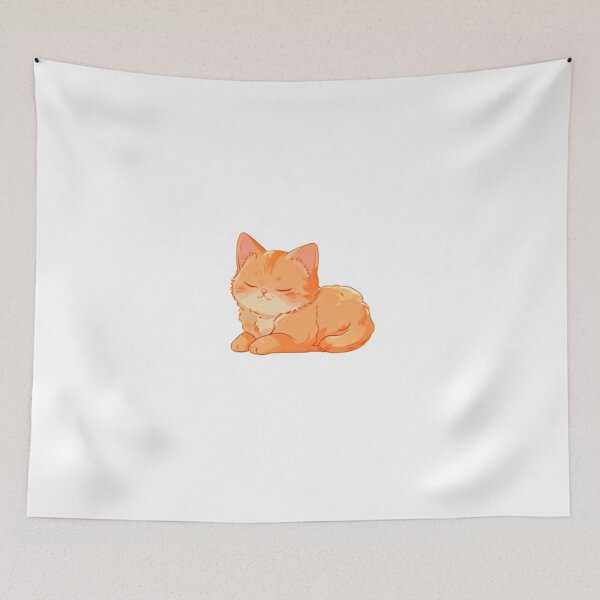 Item preview, Sleepy Orange cat napping  designed and sold by KorArtStudio.