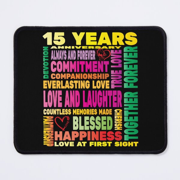 Item preview, 15 Years Anniversary of Love Happy Marriage Couple Lovers designed and sold by angy2017.