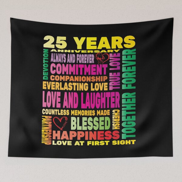 Item preview, 25 Years Anniversary of Love Happy Marriage Couple Lovers  designed and sold by angy2017.