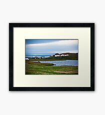 Icelandic Landscape with Small Location at Fjord Coastline Framed Print