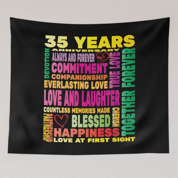 Item preview, 35 Years Anniversary of Love Happy Marriage Couple Lovers  designed and sold by angy2017.