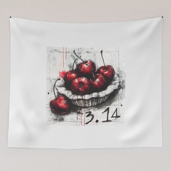 Item preview, Artistic Celebration- Cherry PIE's Vibrant 3.14 Elegance for Pi Day Generative AI designed and sold by OlfactoART Studio.