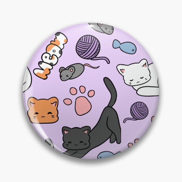 Item preview, Cat themed repeating pattern designed and sold by dreamsclouds.