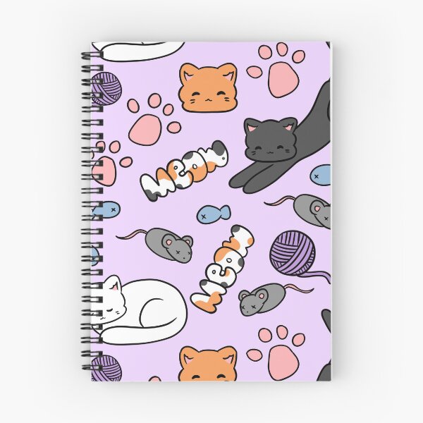Item preview, Cat themed repeating pattern designed and sold by dreamsclouds.