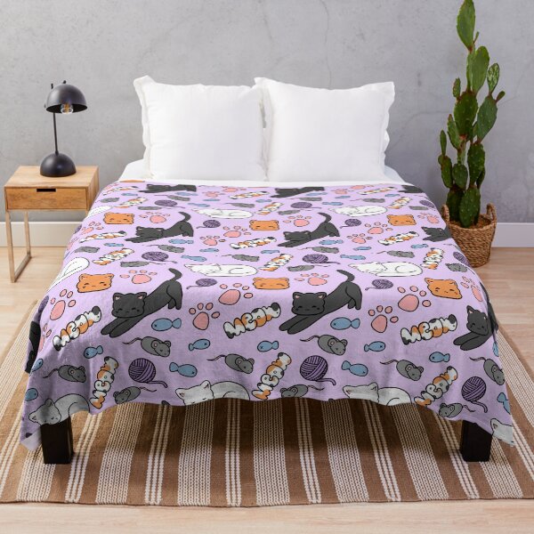 Item preview, Cat themed repeating pattern designed and sold by dreamsclouds.