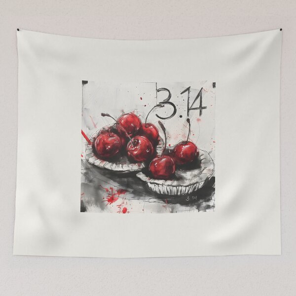 Item preview, Savor the Pi- Cherishing 3.14 in our Vibrant Cherry PIE Design AI Generated designed and sold by OlfactoART Studio.