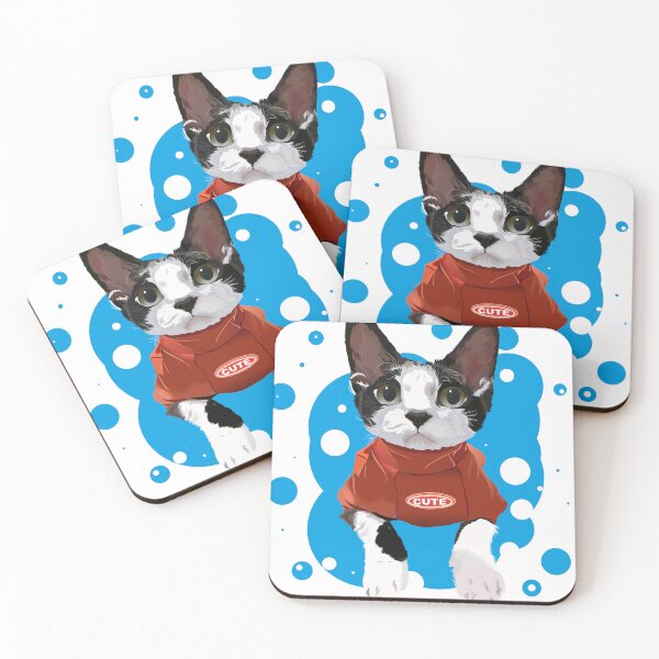 Item preview, Illustrated cute cat wearing a t-shirt designed and sold by hateeyes.