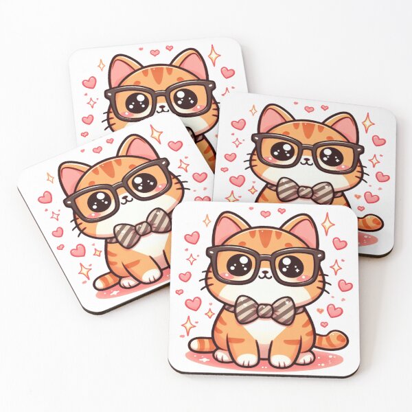 Item preview, cats on glass tables funny designed and sold by StylishKat.