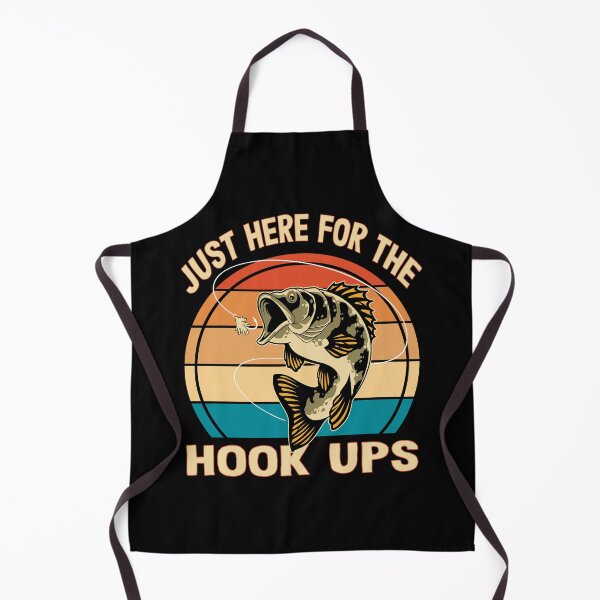 Item preview, Funny Fishing Lover Pun Just Here For The Hook Ups Vintage Fisherman Adult Humor designed and sold by Bad Kitty Designz.