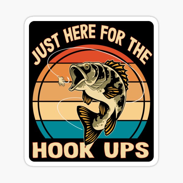 FUNNY FISHING VINYL Decal Sticker  Hooked Bass Crappie Fish Hook