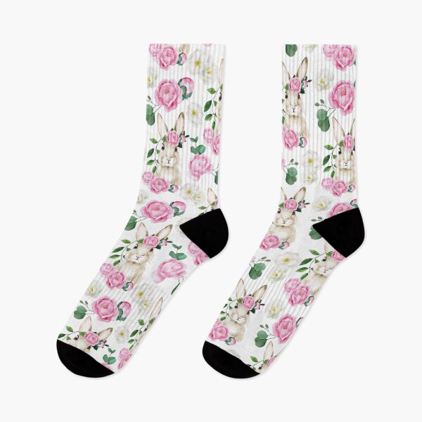 Item preview, Cute Bunny With Peonies Print designed and sold by WilliamSRamsey.