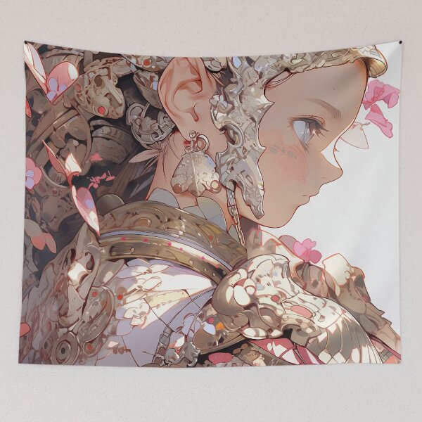 Item preview, Floral Armor Knight Anime Girl designed and sold by bubblegoth.