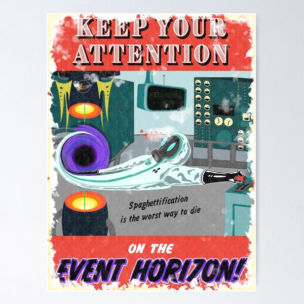 Item preview, Black Hole Lab Safety Sign (Weathered Variant) designed and sold by AetherAesthetic.