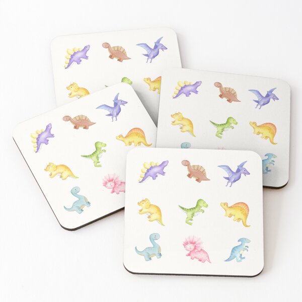 Item preview, Colorful Cute Baby Dino Set - Dinosaur Lovers Gift designed and sold by patternjp.