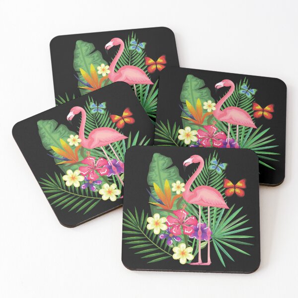 Item preview, pink flamingo with colorful colors designed and sold by DesignbyMorena.