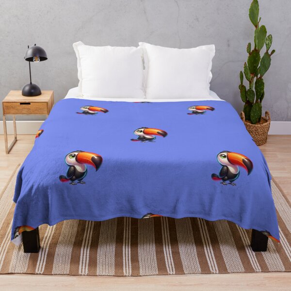 Item preview, Vibrant Toucan on Blue Background designed and sold by Ana C Falla.