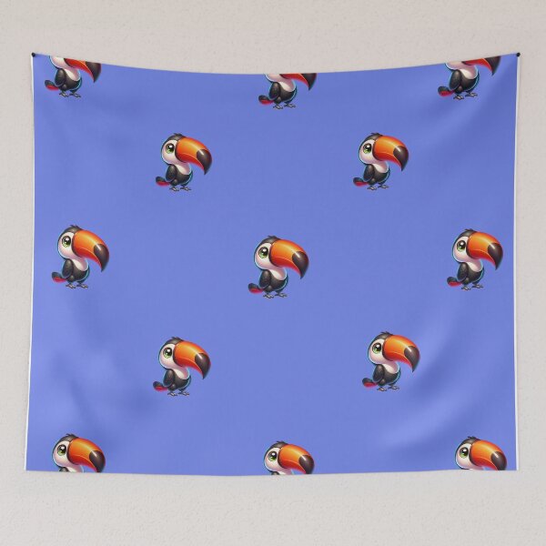 Item preview, Vibrant Toucan on Blue Background designed and sold by Ana C Falla.