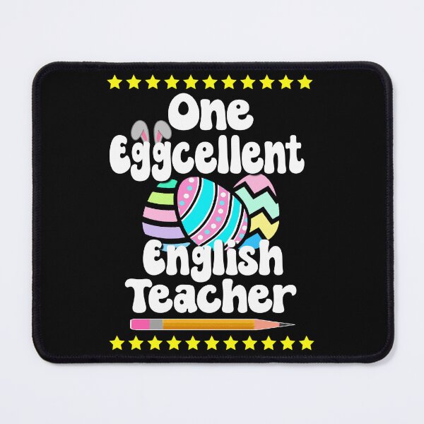 Item preview, One Eggcellent English Teacher Happy Easter Hoppy Egg Bunny Tutor Professor designed and sold by FlorenciaBliss.