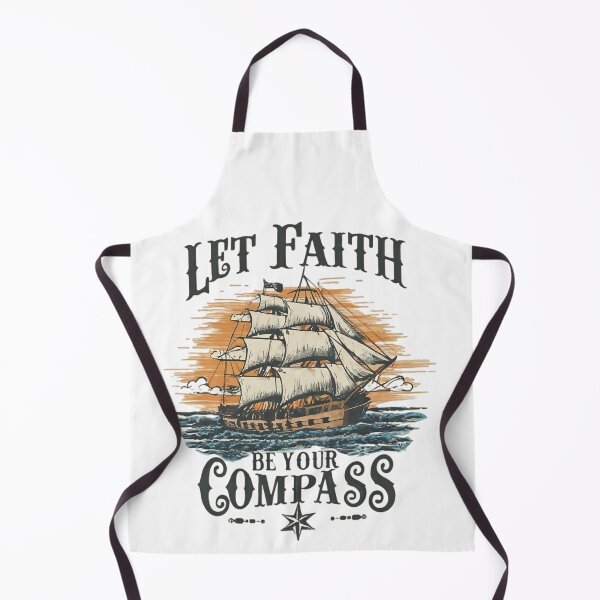 Item preview, Let Faith Be Your Compass, Boat on the Sea Art designed and sold by Faithloveshop.