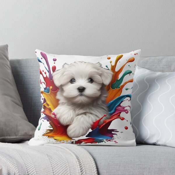 Item preview, Cute Little Puppy In A Color Splash Paint  designed and sold by Tamer ⭐⭐⭐⭐⭐.
