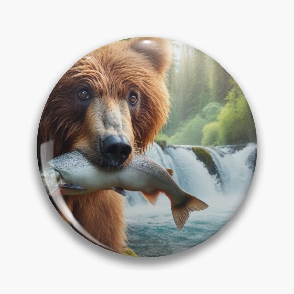 Item preview, Forest Guardian - Stalwart Bear in Wooded Realm designed and sold by ProgressMagnet.