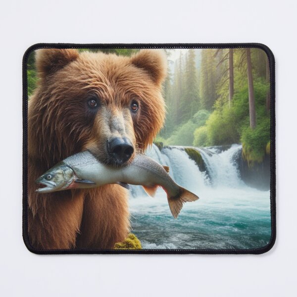 Item preview, Forest Guardian - Stalwart Bear in Wooded Realm designed and sold by ProgressMagnet.