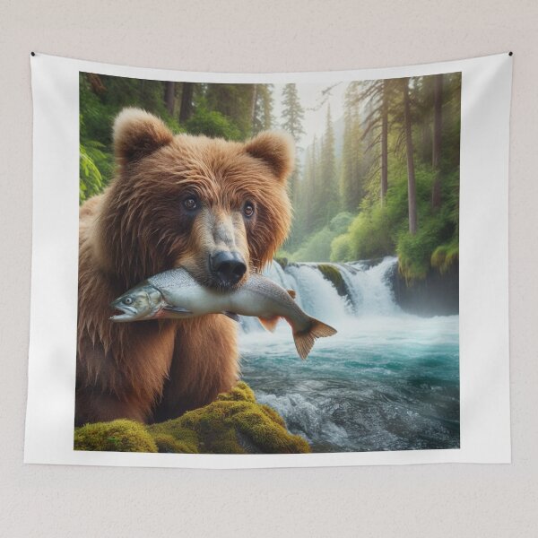 Item preview, Forest Guardian - Stalwart Bear in Wooded Realm designed and sold by ProgressMagnet.