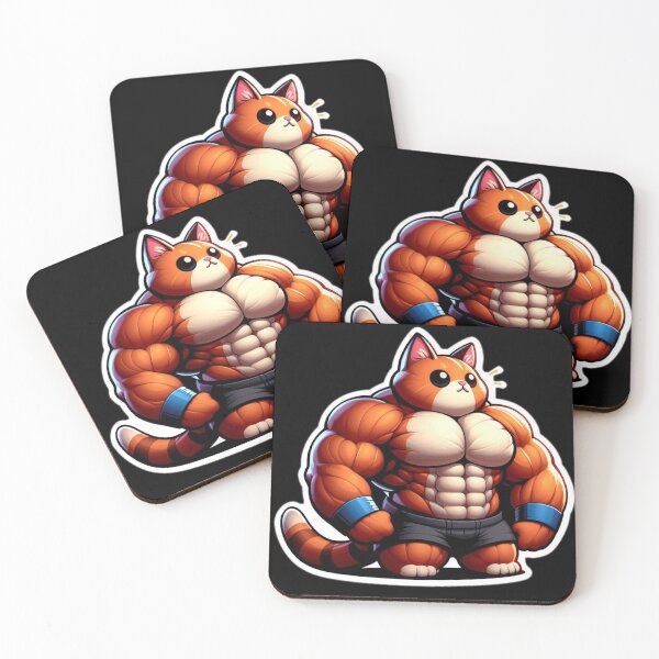 Item preview, Swole cat sticker designed and sold by MandyLS24.