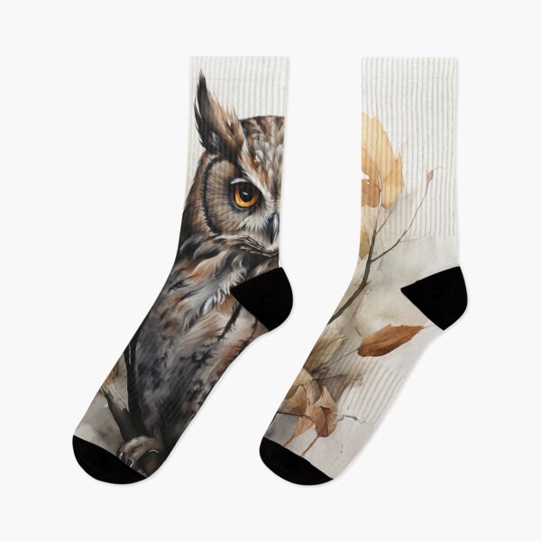 Item preview, Owl watercolor painting  designed and sold by shokA Design.