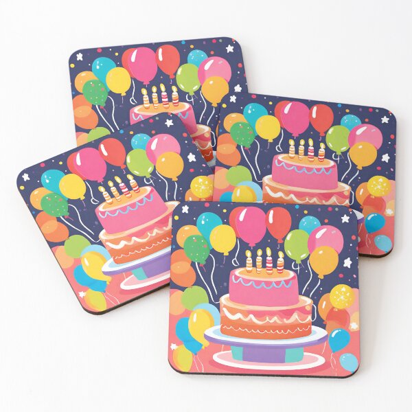 Item preview, Birthday theme, colorful, fun, cake, balloons, presents, candles (silvergoldvisionary) designed and sold by SGVisionary.