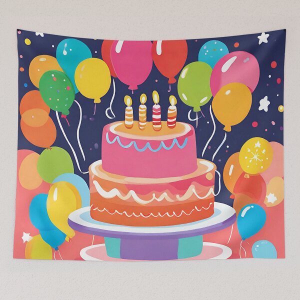 Item preview, Birthday theme, colorful, fun, cake, balloons, presents, candles (silvergoldvisionary) designed and sold by SGVisionary.
